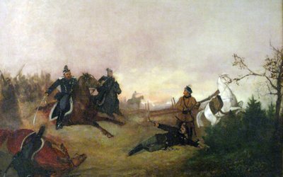 Mort de Dionizy Czachowski pendant la bataille de Wierzchowiska en 1863 - Maksymiljan Antoni Piotrowski